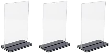 WDONAY 3,94 x 5,91 Portador de letreiro de acrílico claro Clear Menu de tabela de dupla face Display Stand Stand Pack