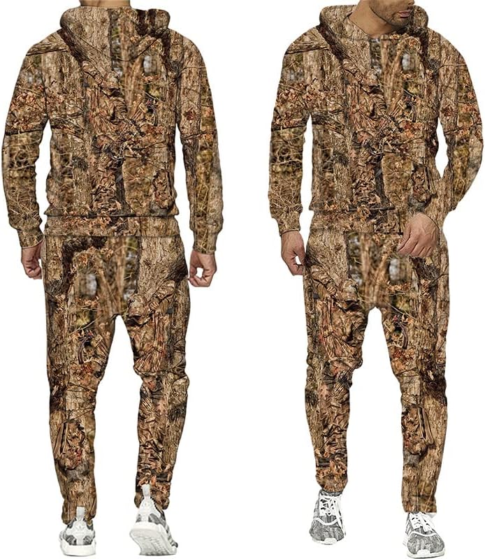 As árvores deixam as calças de camuflagem impressas em 3D, combinam com moletons casuais do tracksuit massex de traje esportivo