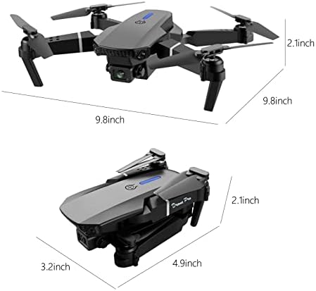 MoreSec Drone com câmeras duplas de 1080p HD, FPV Drone Camera Drone Drone Toys Drone Toys Presentes Para meninas meninas com altitude Hold sem cabeça One ANEXA ASSENSHENTO DE INICIAÇÃO Helicóptero de controle remoto #Day