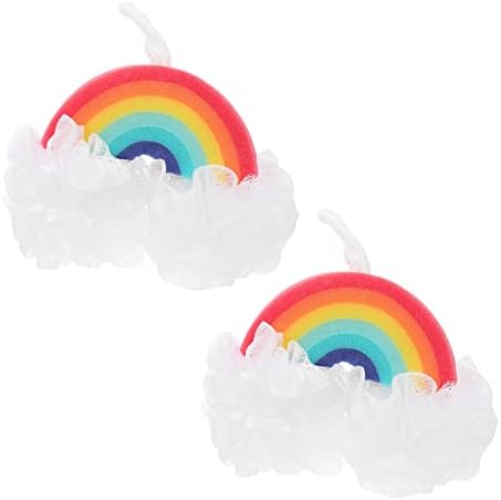 Kisangel Loofah Sponge Bathtub Scorbber 5pcs Banho Esponja Banho Cute Esponja Espurbadora Fonosa Esponja de Rainbow Banho de Rainbow