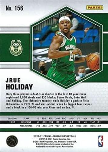 2020-21 Panini Mosaic 156 Jrue Holiday Milwaukee Bucks NBA Basketball Trading Card