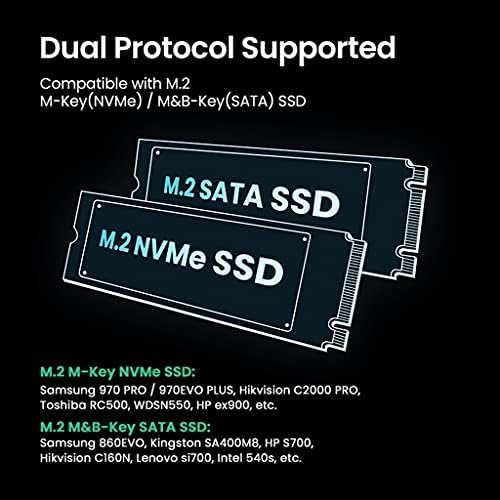 Zhuhw ssd case m.2 protocolo duplo nvme sata para USB 10gbps m2 estação de encaixe de disco rígido para unidade externa de ssd hard