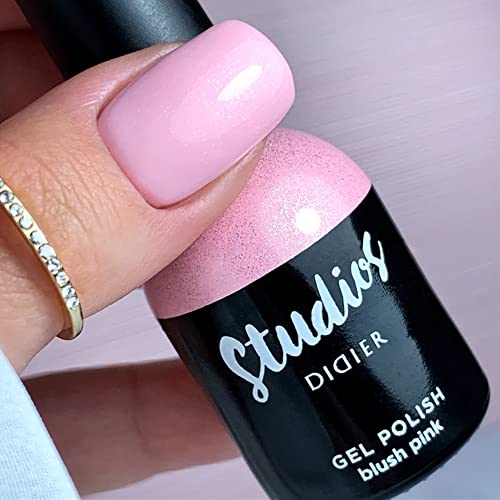 Didier Lab - Studios Gel Polish blush rosa - Produtos profissionais de pedicure - Pigmento rico para cobertura completa das unhas