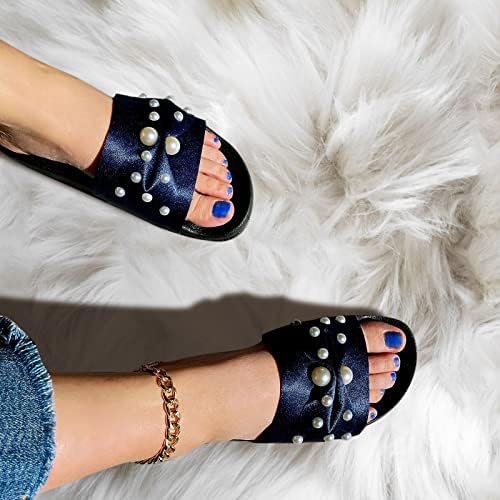 Slippers de verão Mulheres Comfort Slip em sandálias para mulheres de ponta de dedo do pé aberto Sandálias de sapatos