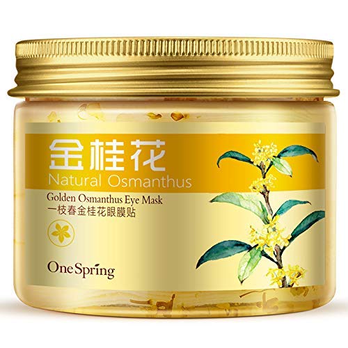 1 Caixa de 40 pares Nature Golden Osmanthus nutritando máscara ocular hidratante, forneça umidade para a pele dos olhos, suavizando