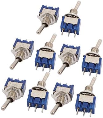 X-DREE 10PCS AC 125V 6A ON-OFF-ON 3 Posição 3 Terminais SPDT ASRONHAMENTO DE TOLANÇA (10PCS AC 125 ν 6a Of-off-O-Of 3 Posição