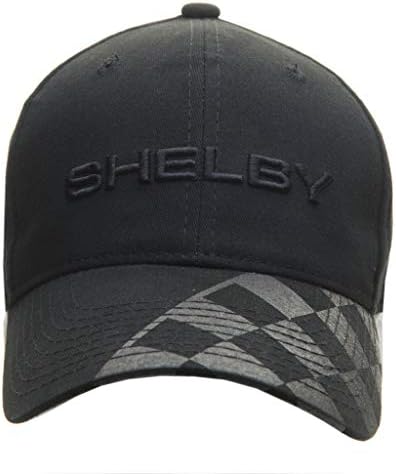 Shelby Black On Black Brim Brim Hat | Oficialmente licenciado Produto Shelby® | Ajustável, ajusta a todos | Gancho e fechamento