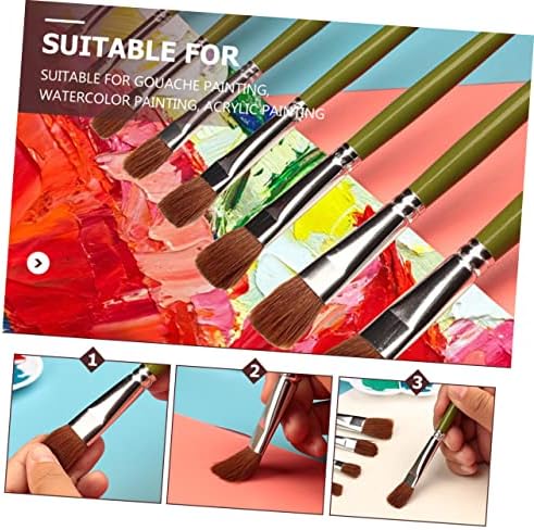 Kits de pincel de 12pcs de favomoto para crianças conjunto de pintura a óleo infantil pintura de lona conjunto de pincel acrílico aquarel