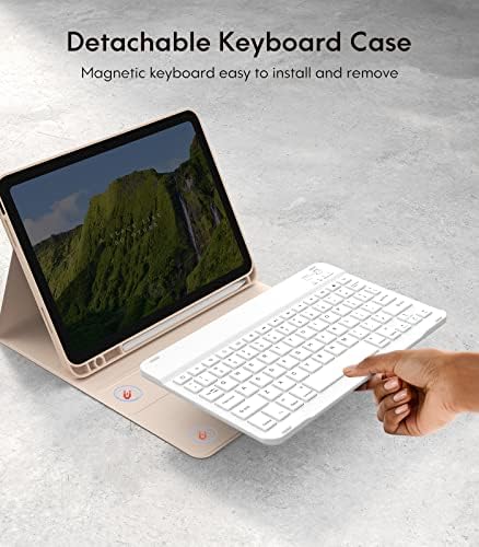 Caixa de teclado de Chesona para iPad 10ª geração 10.9inch - 2022, teclado Bluetooth destacável, tampa do teclado
