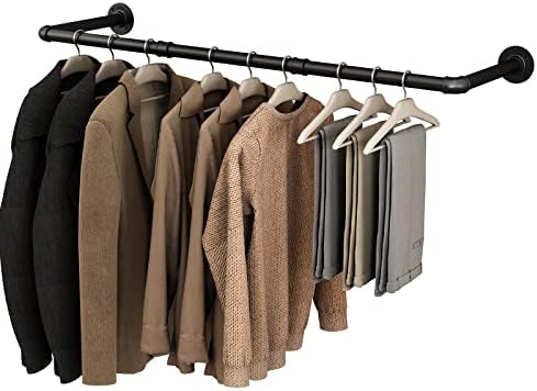 Merjulan Industrial Pipe Clothing Rack, 41 polegadas, prateleiras de roupas para pendurar roupas, prateleiras de vestuário,
