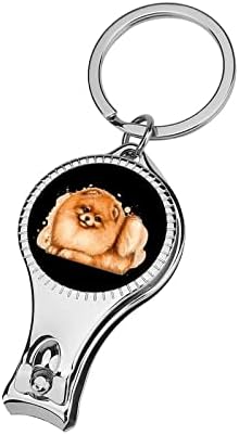 Pomeranian Erman Spitz Dog Unhinet Clipper Cutter de unhas portátil com arquivo de unhas para homens