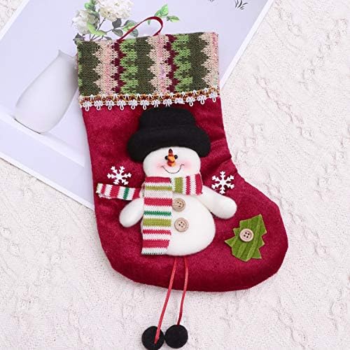 Aboofan 1pc Cartoon Christmas Stocking Candy Gift Bag Delicate Gift Packaging Saco pendurado Sock Sock Xmas Tree Decoration Party Favor