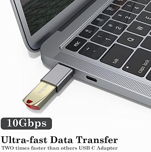 AAUVIPAL 10GBPS USB C Adaptador USB, USB tipo C masculino a USB Uma mulher, Thunderbolt 4/3 para USB Converter para