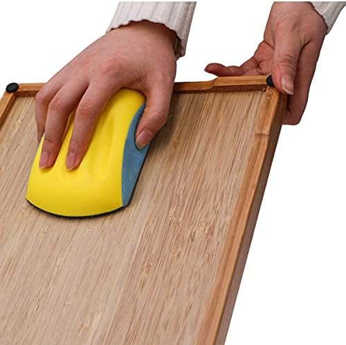 Vibratite Gancho de 5 polegadas e lixamento de mouse Bloco de lixadeira, ideal para trabalhos de madeira, restauração de