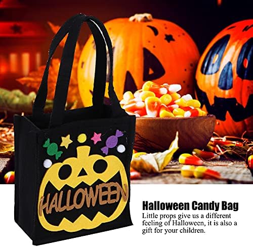 Bolsas de Halloween de Pllaaoo, Halloween Sweet Candy Bag Decoration Flue ou Tratar Bolsa de festas em casa ProP Prop para crianças Halloween Candy Goodie Bags