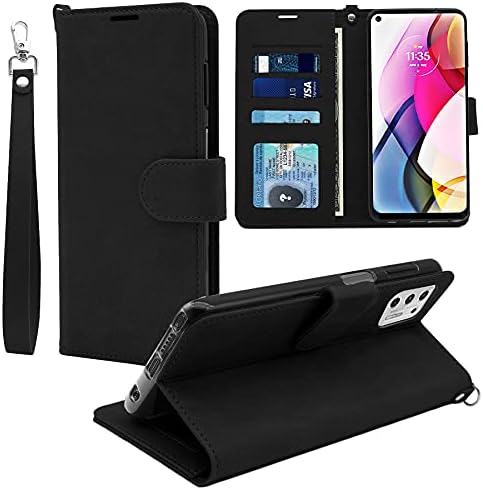 Double-N para moto G Stylus 2021 Caixa, Caixa de carteira Premium PU Leather Motorola G Stylus 2021, capa à prova