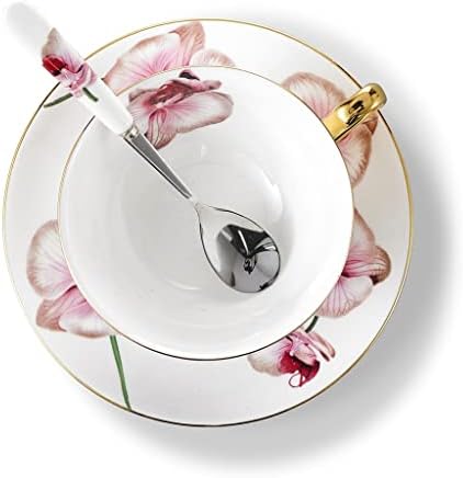 Houkai Phalaenopsis Padrão de estilo europeu China China Porcelana Copa de Cafeteira de Alta Classificação Cupa de chá