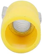 X-Dree 150pcs awg 12-10 Terminais de crimpagem do tipo U Conectores de arame isolados Spade Amarelo (150pcs awg 12-10 terminais de crimpado tipo u conectores de cabo aisdos spade amarillo