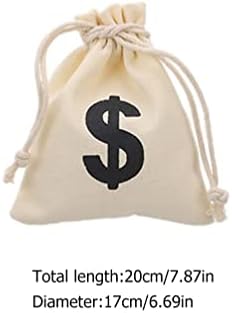 Sacos de cordão do StoBok para presentes 10pcs Sacos de dinheiro de cordão, sacos de armazenamento reutilizáveis ​​com sinalização