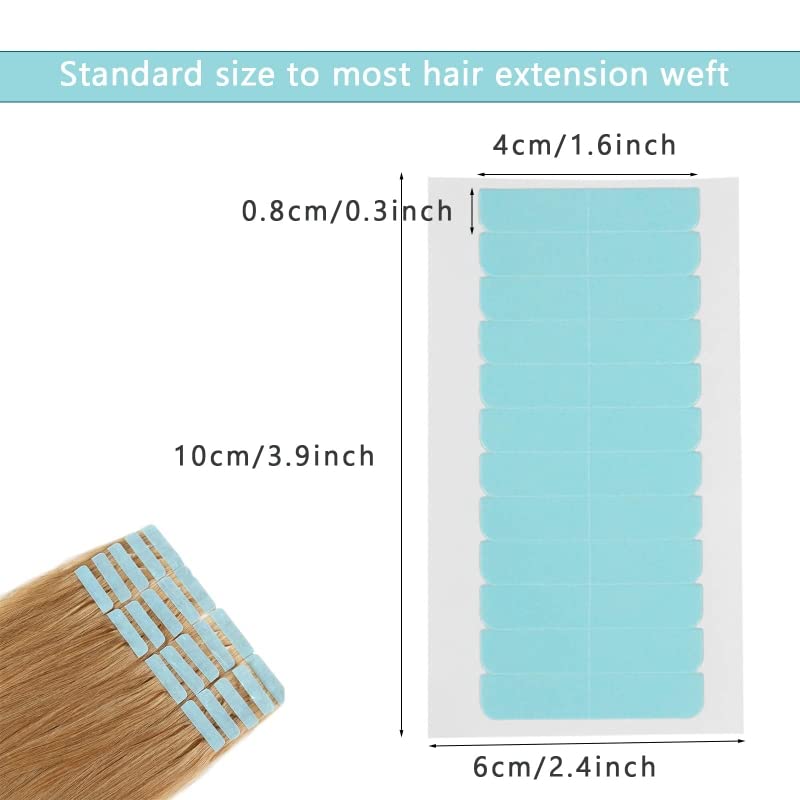60 peças Extensão de cabelo Tabs Tabs de dupla fita fita adesiva de fita adesiva Fitas de extensão de cabelo para extensões de cabelo Supplies 5 folhas