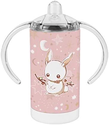 Anime Bunny Sippy Cup - Anime Cute Bunny Baby Sippy Cup - Copo com canudinho gráfico