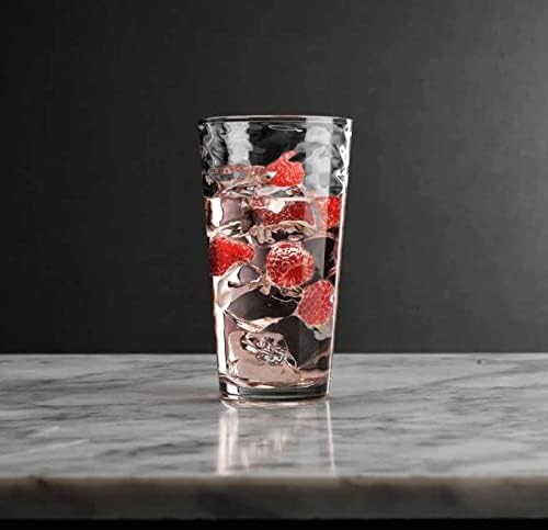 Conjunto de copos de bebida de Glaver de 4 xícaras de vidro alto, refrigeradores de qualidade de vidro premium 17 onças. Copo. Ideal