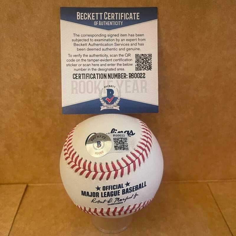 Luis Patino Tampa Bay Rays assinado Auto M.L. Baseball Beckett autenticado