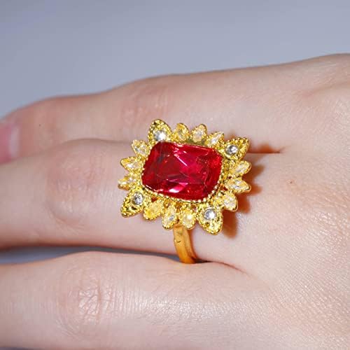 2023 Novo anel de jóias anel de jóias pedra brilhante jóias engajadas anel de zircão para mulheres anéis vermelhos minha linda filha anel