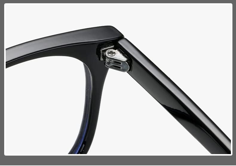 Tudexx Grande moldura de óculos de leitura plana com estampa de leopardo para homens, óculos de lady -lady anti -filtro