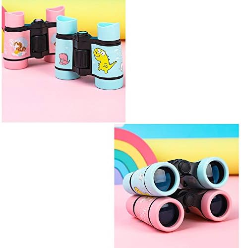 Telescópio binóculo sshhm, adequado para crianças, leve e portátil, proteção para os olhos, fácil de operar, atividades ao ar livre / rosa / 85 × 105