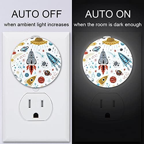 2 Pacote de plug-in Nightlight LED Night Light com Dusk-to-Dawn para o quarto de crianças, viveiro, cozinha, corredor de