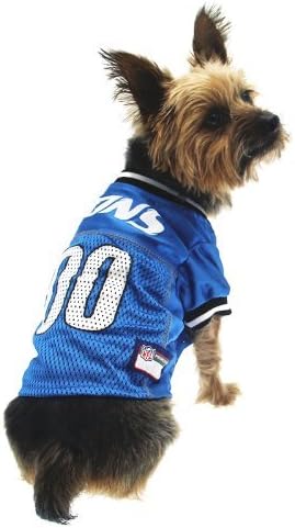 NFL Detroit Lombes Dog Jersey, Tamanho: Pequeno. Melhor fantasia de camisa de futebol para cães e gatos. Camisa de camisa