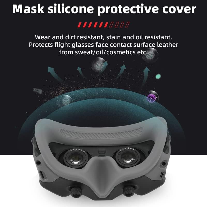 Olhos de vôo csyanxing máscara de máscara máscara capa protetora de silicone resistente à sujeira para DJI Avata Goggles 2 Acessórios Mak Protection Pad Reparo peças de reparo