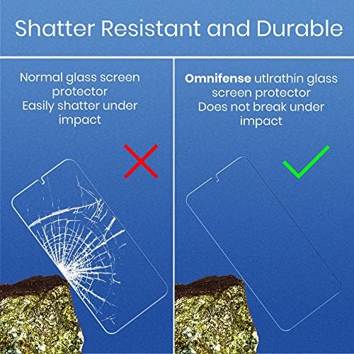 Omnifense Galaxy S22 Matte Glass Ultrathin Screen Protector 2 Pacote e Lente de câmeras de vidro temperado Protetor de 1 pacote,