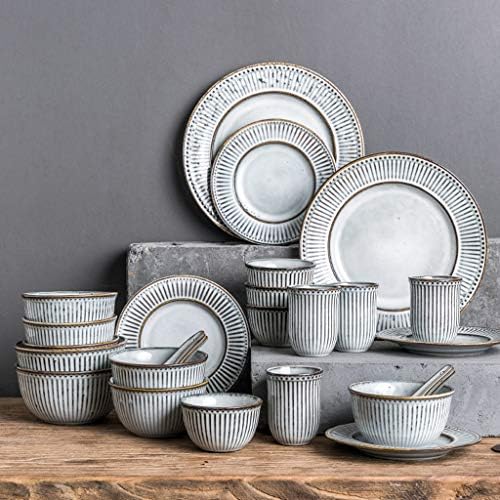 DNATS 38PCS/SET Retro Ceramic Tableware Dinner Set