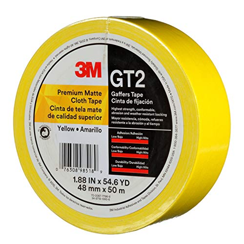 3m premium fita fosco fosco gt2, amarelo, 48 mm x 50 m, 11 mil