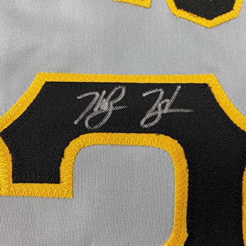 Autografado/assinado Ke'bryan Hayes Pittsburgh Gray Baseball Jersey Beckett Bas Coa