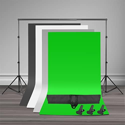 LMMDDP Photo Studio LED SoftBox Umbrella Iluminação Kit de fundo Suporte de fundo Stand 4 Color Backdrop para fotografia de vídeo Shooting