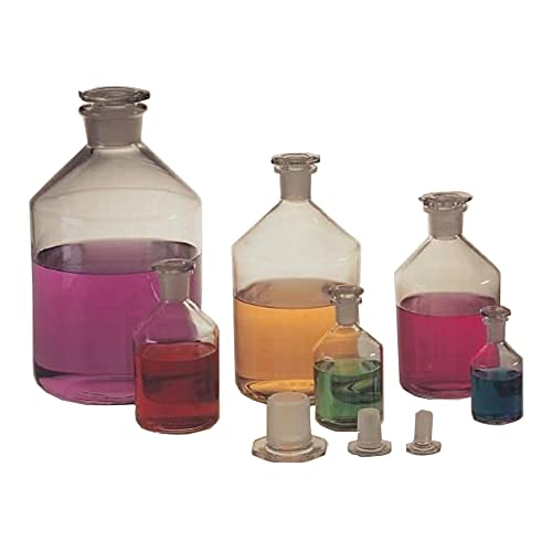 Wheaton 215241 garrafa de reagente, vidro transparente, 2000ml, boca estreita, tampa 29/32, 135 mm x 265mm