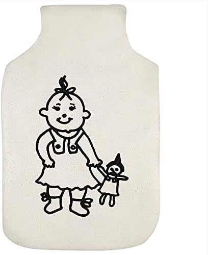 Azeeda 'criança com boneca' tampa de garrafa de água quente