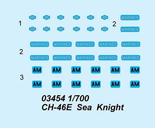 Kit de modelo do Cavaleiro do Sea CH-46E, 1/700 em escala