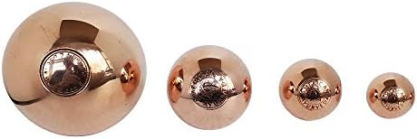 American Ayurveda Premium Pure Pure Solid Cobper Ball de aproximadamente 3, 2, 1,5 ou 1,1 polegada de energia de cicatrização