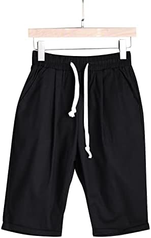 Nulairt shorts femininos para o verão, mulheres confortáveis ​​algodão de algodão alta shorts de cintura