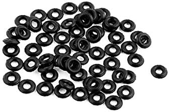 X-Dree 50pcs preto o-ring 0,8 mm x 0,5 mm BUN_A-N ARMANHAS DE VEDADORES DE ÓLEO DE ÓLEO DO MATERIAL (50pcs Negro O-ring 0,8 mm x 0,5