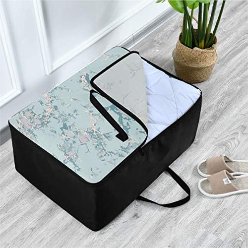 Mnsruu Blanket Storage Bag, organizadores de mantas de grande capacidade para o edredom de King Closet, travesseiro, colcha,