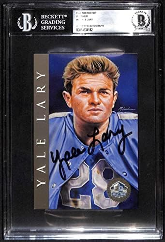 58 Yale Lary - 1998 Ron Mix Hof Platinum Auto Football Cards classificados BGS AUTO - Bolsas de futebol autografadas