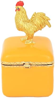 Feng Shui Gold Rooster Peach Blossom Treasure Box