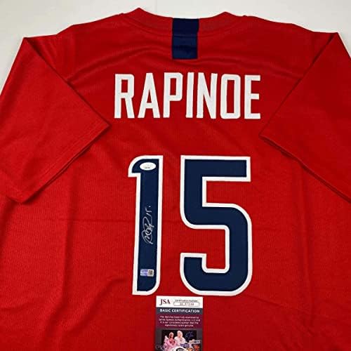 Autografado/assinado Megan Rapinoe Red Soccer Team EUA Jersey JSA Coa dos Estados Unidos