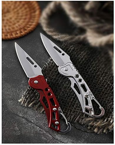 SHIXU Knife2pcs Mini faca de chaveiro de chaveiro masculino e feminino Faca usada para cortar corda, caixas de papel e frutas fáceis de transportar diariamente. Comprimento fechado 3,15 polegadas/8cm