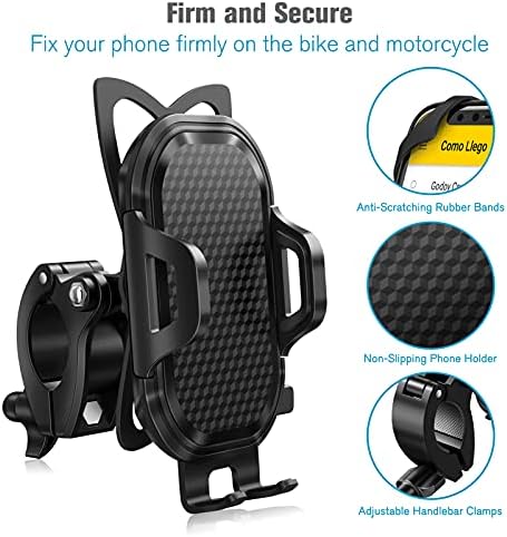Montagem do telefone de bicicleta fintie, rotação de 360 ​​° Bicicleta universal Motocicleta do bolo do guidão compatível